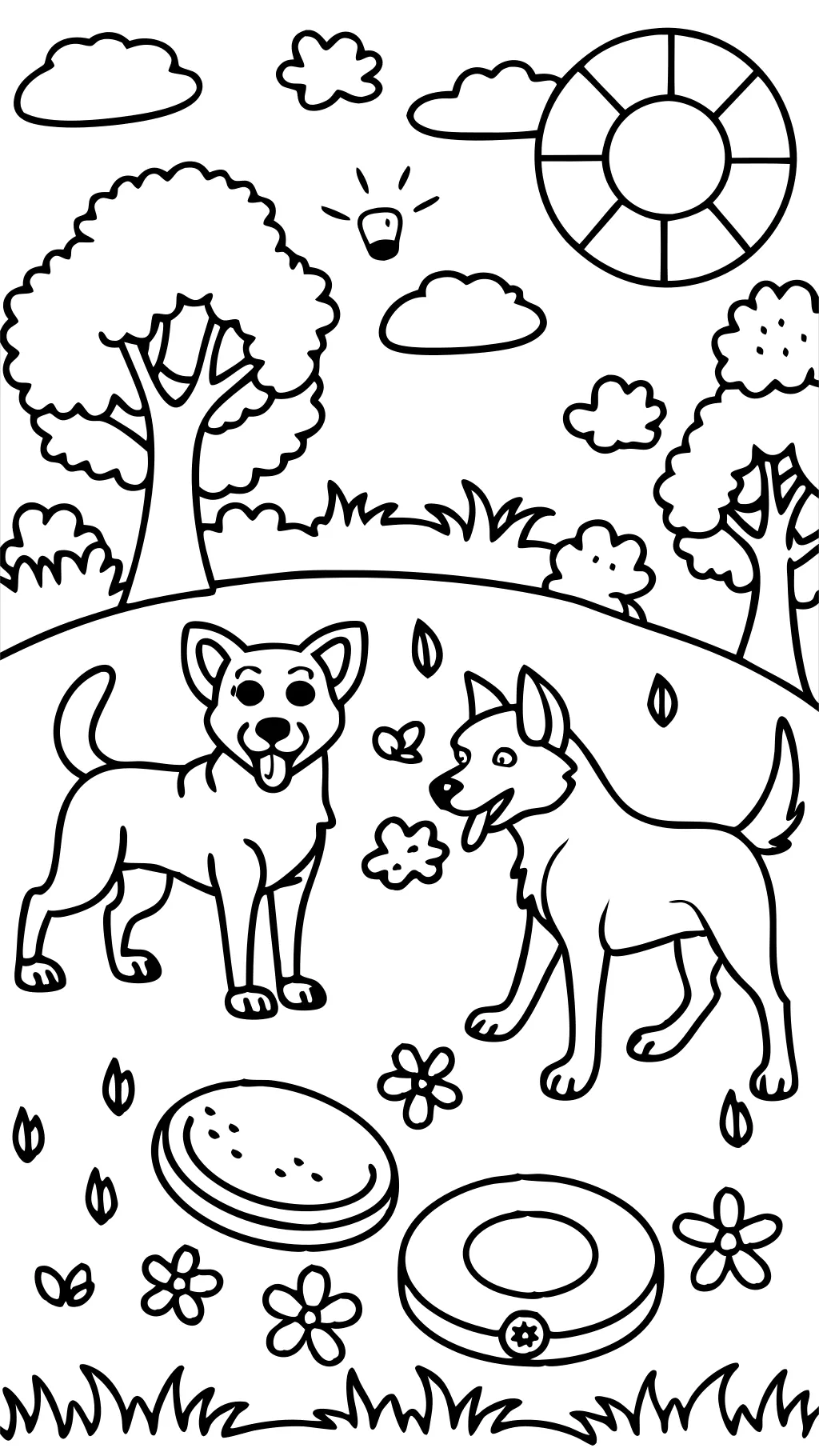 dog day coloring page